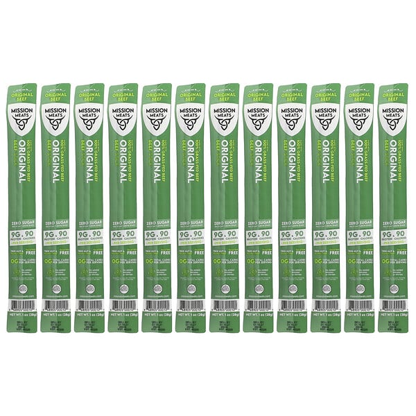 Мясные палочки Mission Meats Original Beef Stick, 12 шт, 1 oz (28 g) каждая