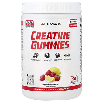 Желе Creatine Gummies, Raspberry Lemonade, 1,250 mg, 90 шт.