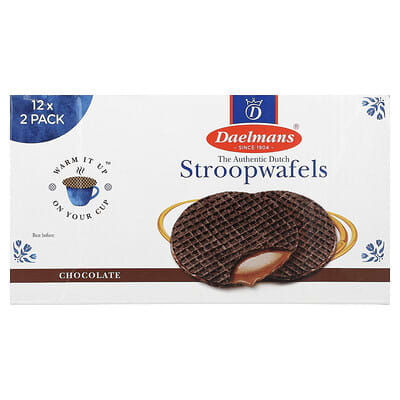 Струпвафели, Шоколад, 12-2 Packs, 2.56 oz (72.5 g) Each