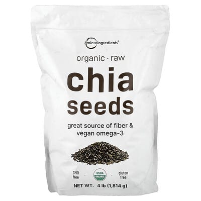 Organic Chia Seeds, Raw, 4 lb (1,814 g)