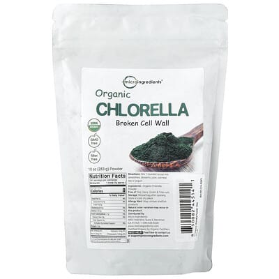 Порошок органической хлореллы Micro Ingredients 10 oz (283 g)
