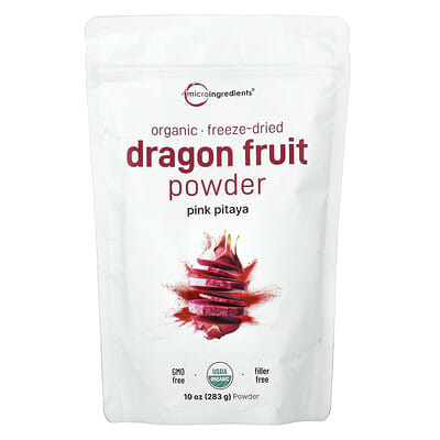 Organic Dragon Fruit Powder, Freeze-Dried, 10 oz (283 g)
