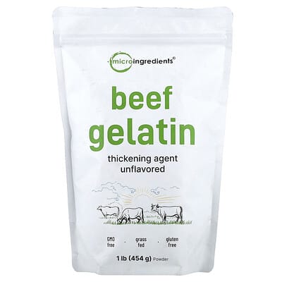 Beef Gelatin Powder, Unflavored, 1 lb (454 g)