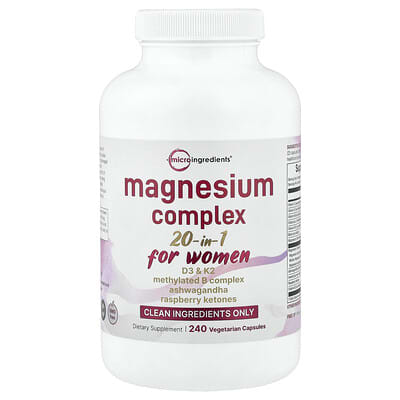 Micro Ingredients Magnesium Complex 20-in-1 Для Женщин 240 Vegetarian Capsules