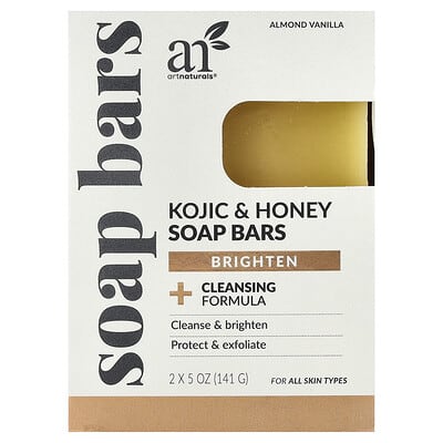 Kojic & Honey Soap Bars, For All Skin Types, Almond Vanilla, 2 Bars, 5 oz (141 g) Each