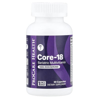 Core 18, бариатрический мультивитаминный комплекс, 90 капсул