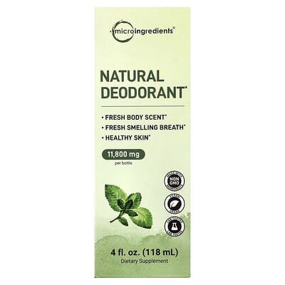 Жидкий хлорофилл Micro Ingredients, Fresh Peppermint, 4 fl oz (118 ml)