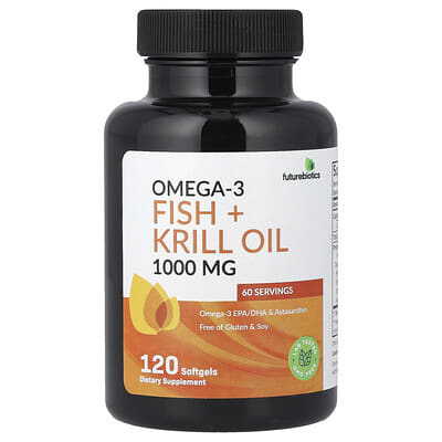 Omega-3, Fish + Krill Oil, 120 Softgels