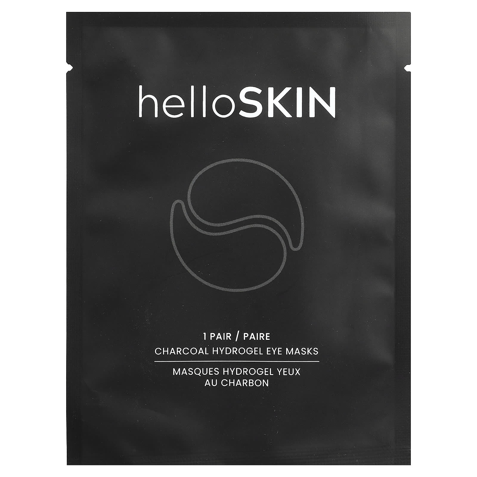 Charcoal Hydrogel Eye Beauty Masks, 1 Pair