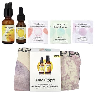 Набор Mad Hippie Springtime Essentials, Vitamin C Mini + Daily Protective Serum, 6 Piece Kit