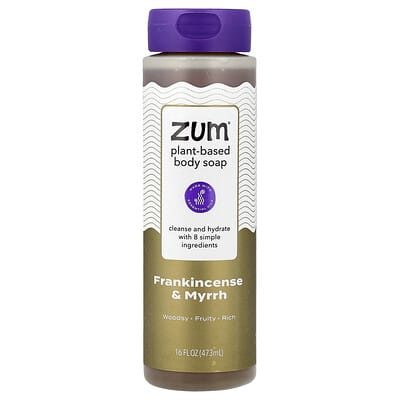 Жидкое мыло для тела ZUM Plant-Based Frankincense & Myrrh 16 fl oz (473 ml)