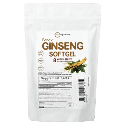 Panax Ginseng Extract, 300 Softgels (750 mg per Softgel)