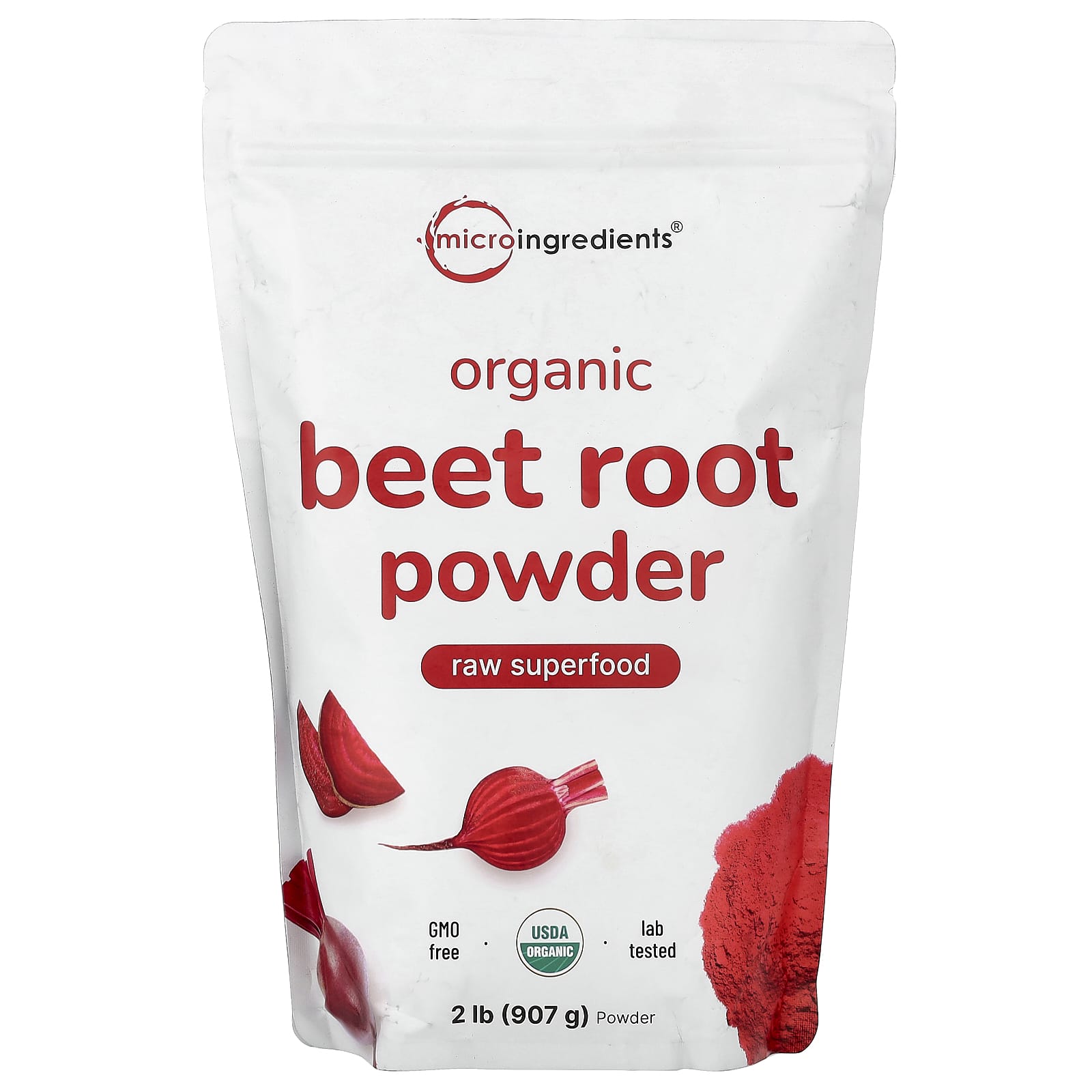 Порошок из свеклы Micro Ingredients Organic Beet Root Powder, 2 lb (907 g)