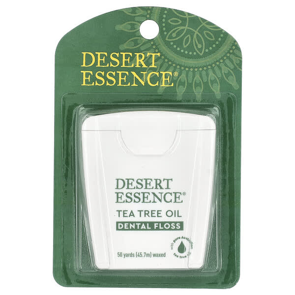 Desert Essence зубная нить с маслом чайного дерева вощеная 50 yds (45.7 m)