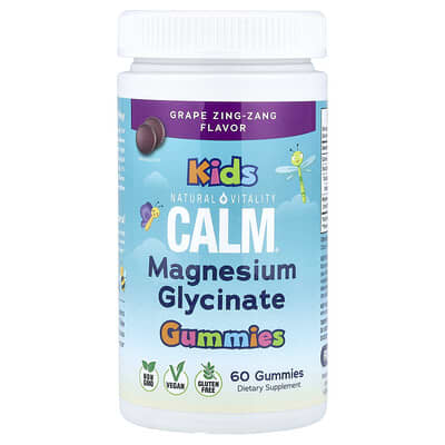 Calm®, Magnesium Glycinate Gummies, Grape Zing-Zang, 60 Gummies