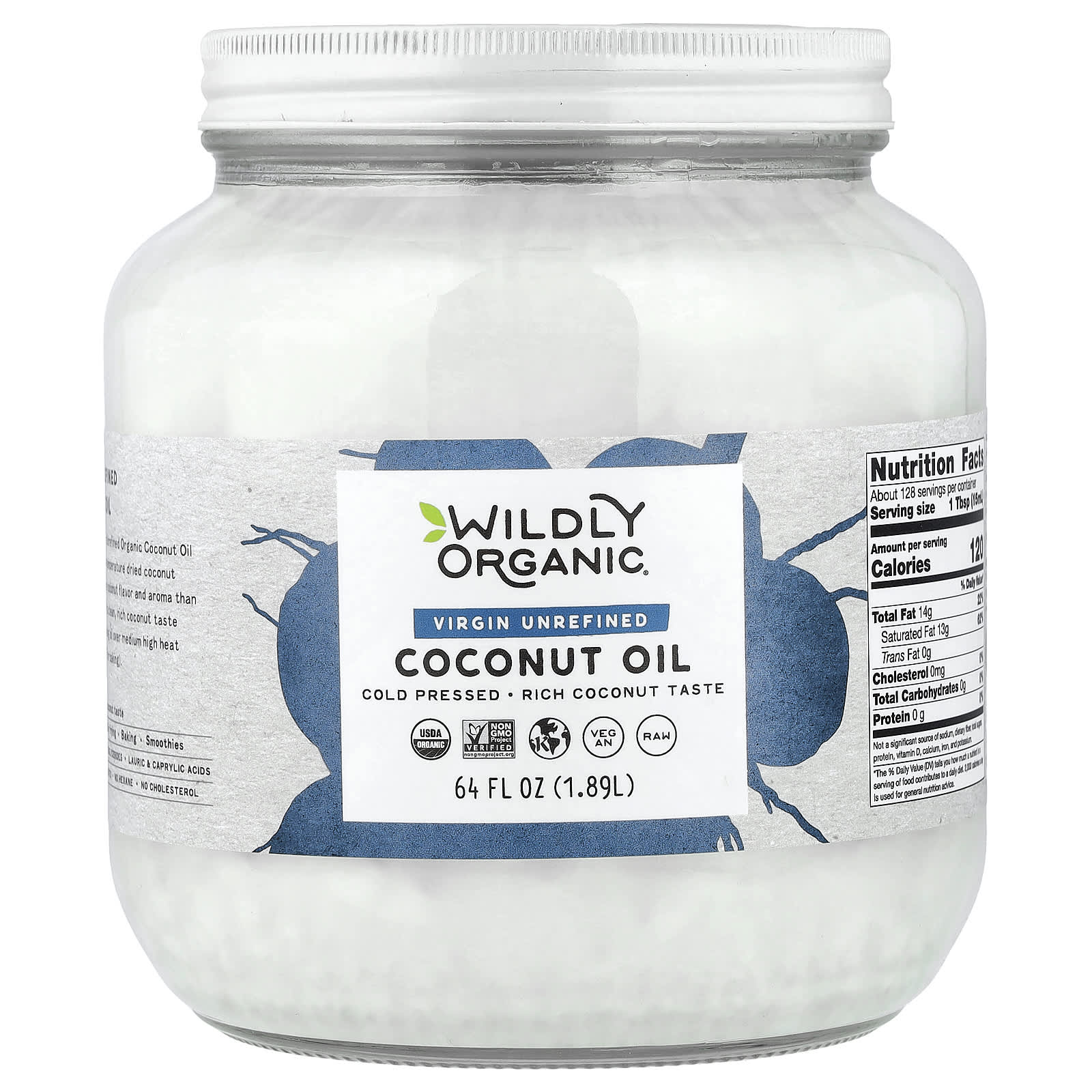 Кокосовое масло Wildly Organic Unrefined 64 fl oz (1.89 L)