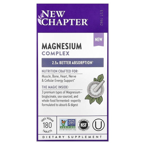 Магний New Chapter Magnesium Complex, 180 таблеток