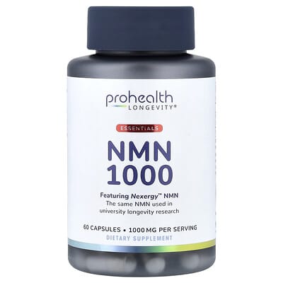 Essentials, NMN 1000, 60 Capsules (500 mg per Capsule)