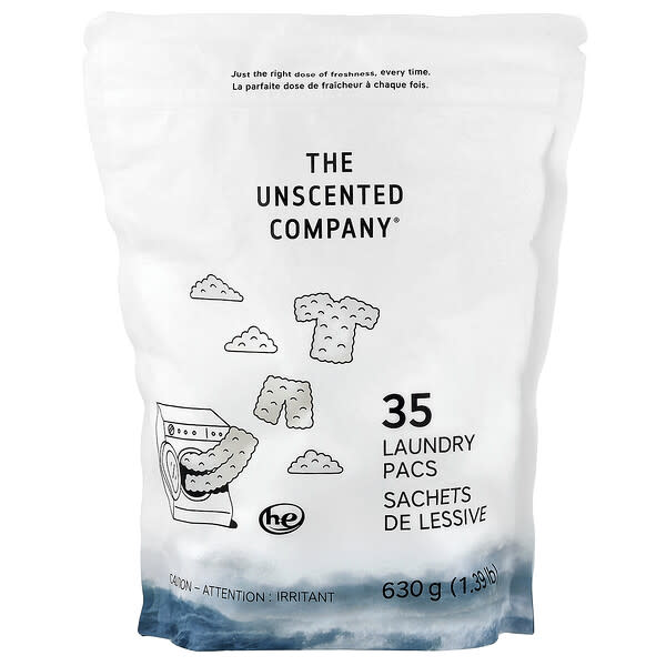 Laundry Pacs, Fragrance Free, 35 Pacs, 1.39 lb (630 g)