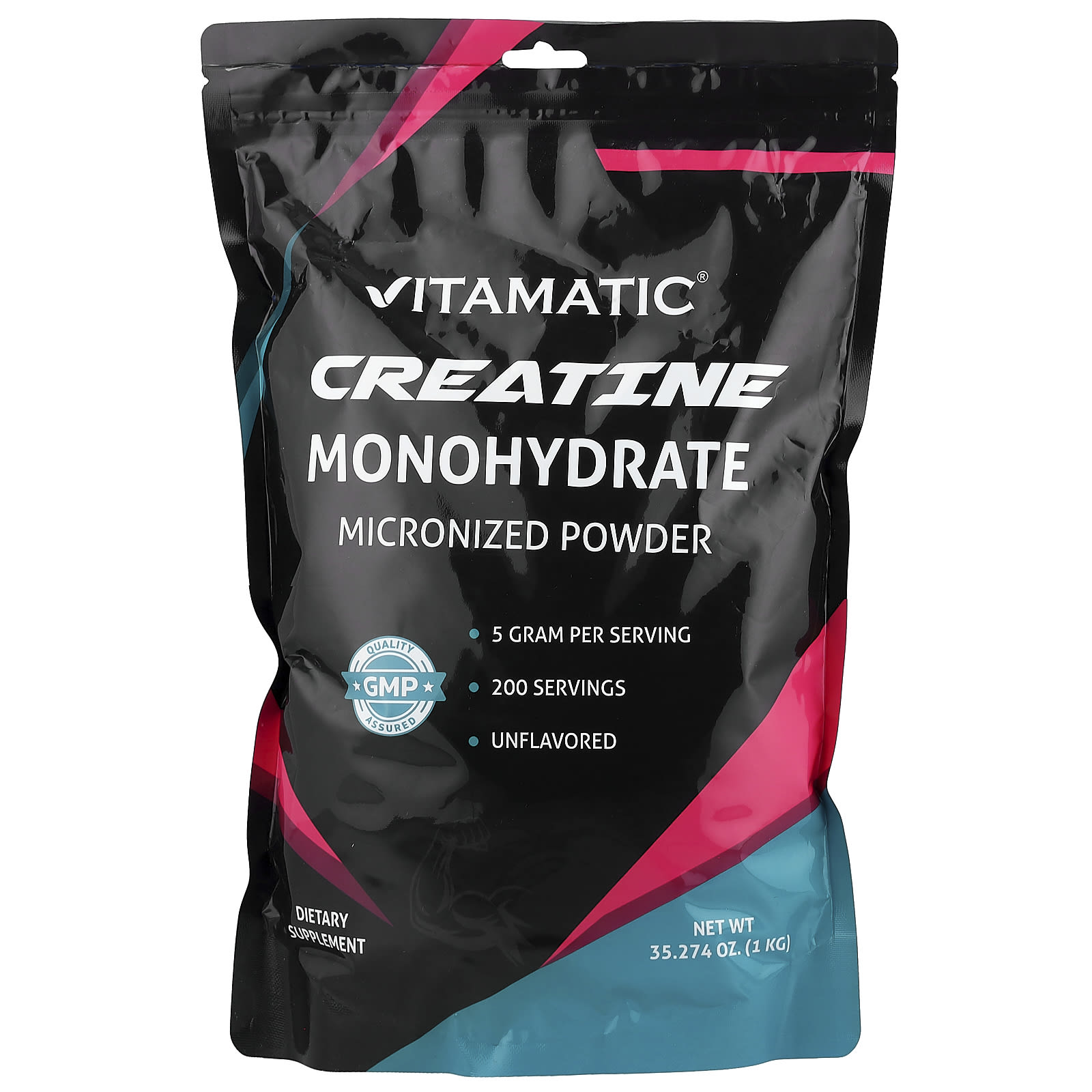 Креатин моногидрат Vitamatic Micronized Powder Unflavored, 35.274 oz (1 kg)