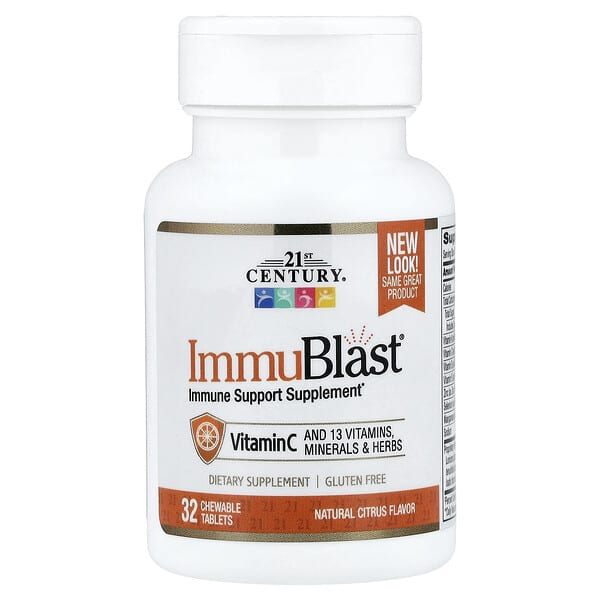 ImmuBlast®, натуральный цитрус, 32 жевательные таблетки