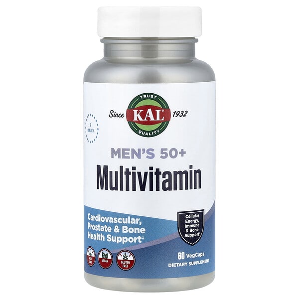 Мужские мультивитамины 50+ KAL, 60 капсул