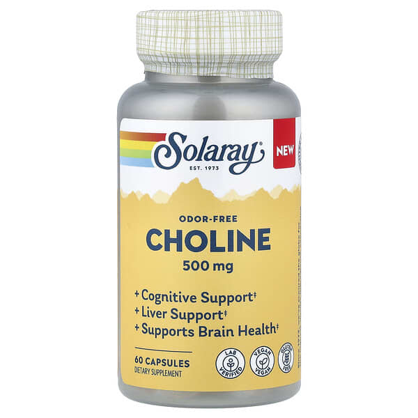Choline, Odor-Free, 500 mg, 60 Capsules