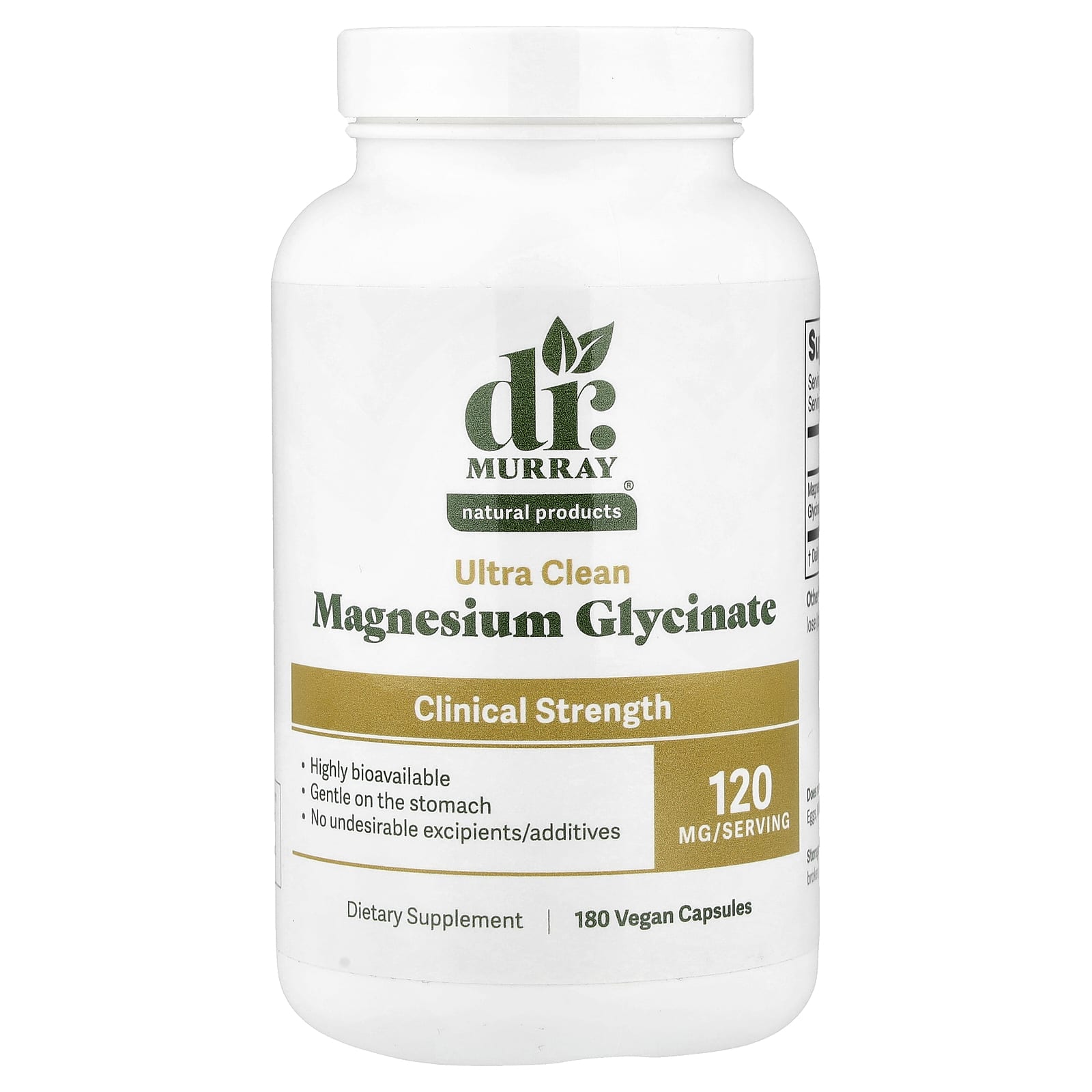 Magnesium Glycinate, 120 mg, 180 Vegan Capsules