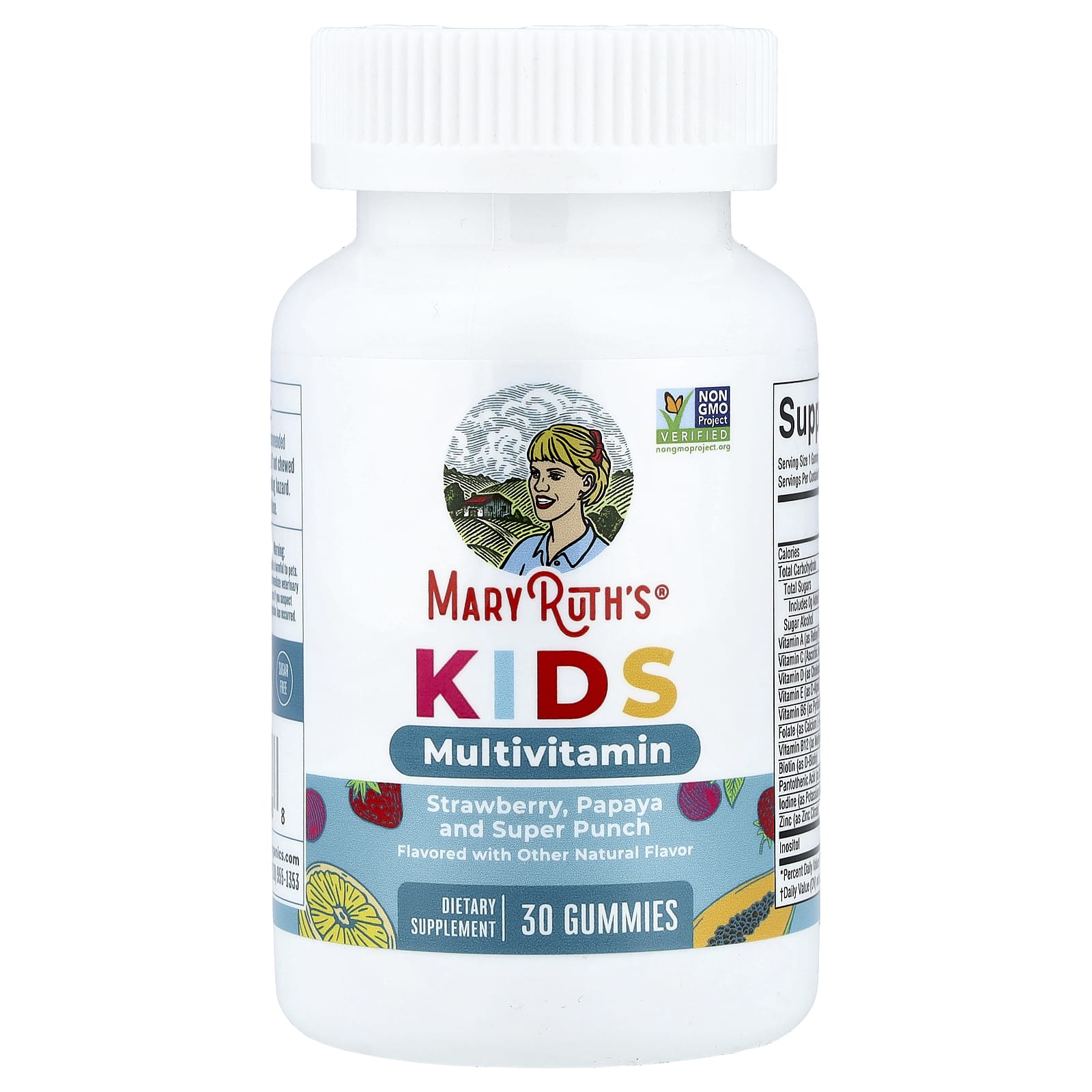 Kids Multivitamin Gummies, Strawberry, Papaya and Super Punch, 30 Gummies