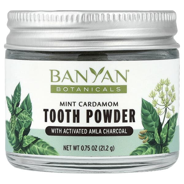 Зубной порошок Banyan Botanicals Mint Cardamom, 0.75 oz (21.2 g)