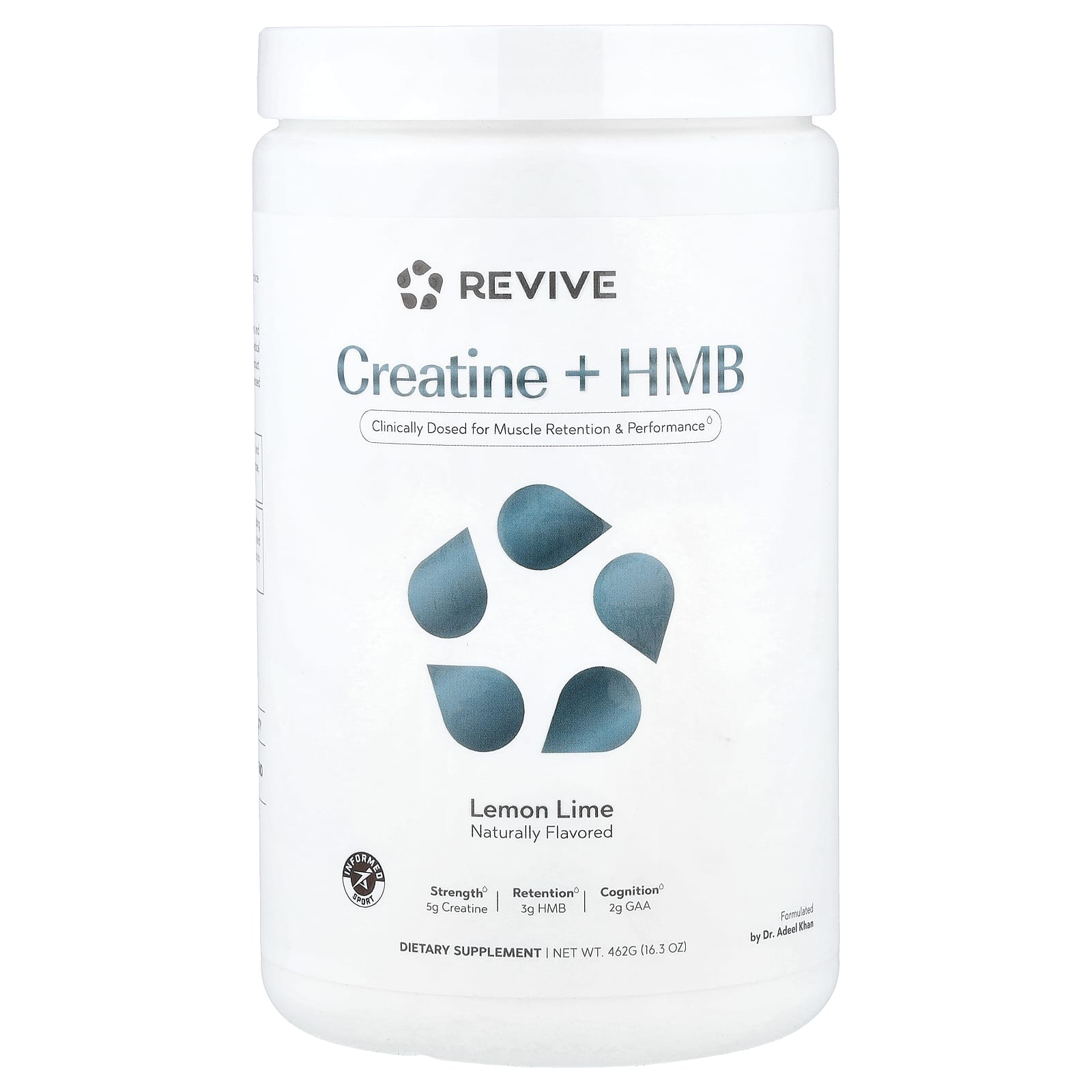 Creatine + HMB, Lemon Lime, 16.3 oz (462 g)