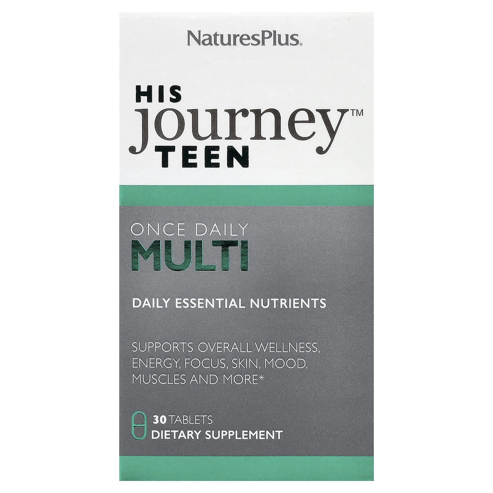 His Journey™ Teen, Once Daily Multi, 30 Tablets