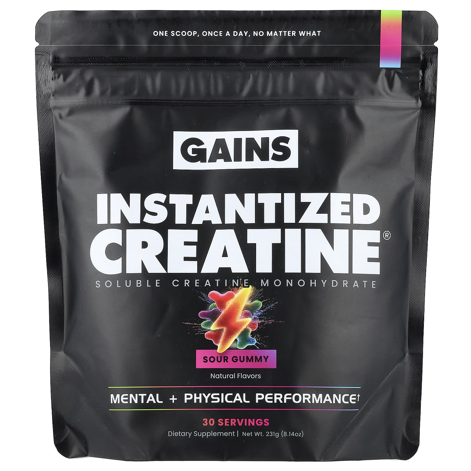 Креатин Instantized Creatine®, Soluble Creatine Monohydrate, Sour Gummy, 8.14 oz (231 g)