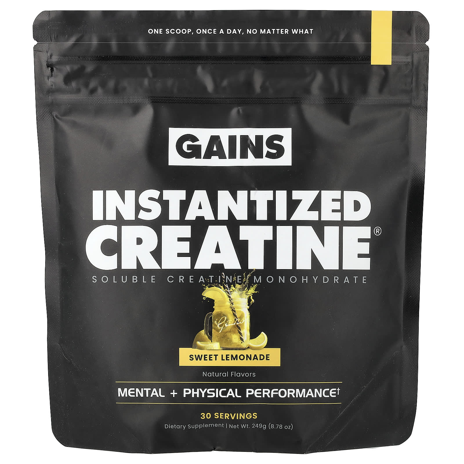 Креатин Instantized®, растворимый моногидрат, вкус лимонад, 8.78 oz (249 g)