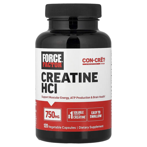 Креатин HCl, 750 mg, 120 растительных капсул