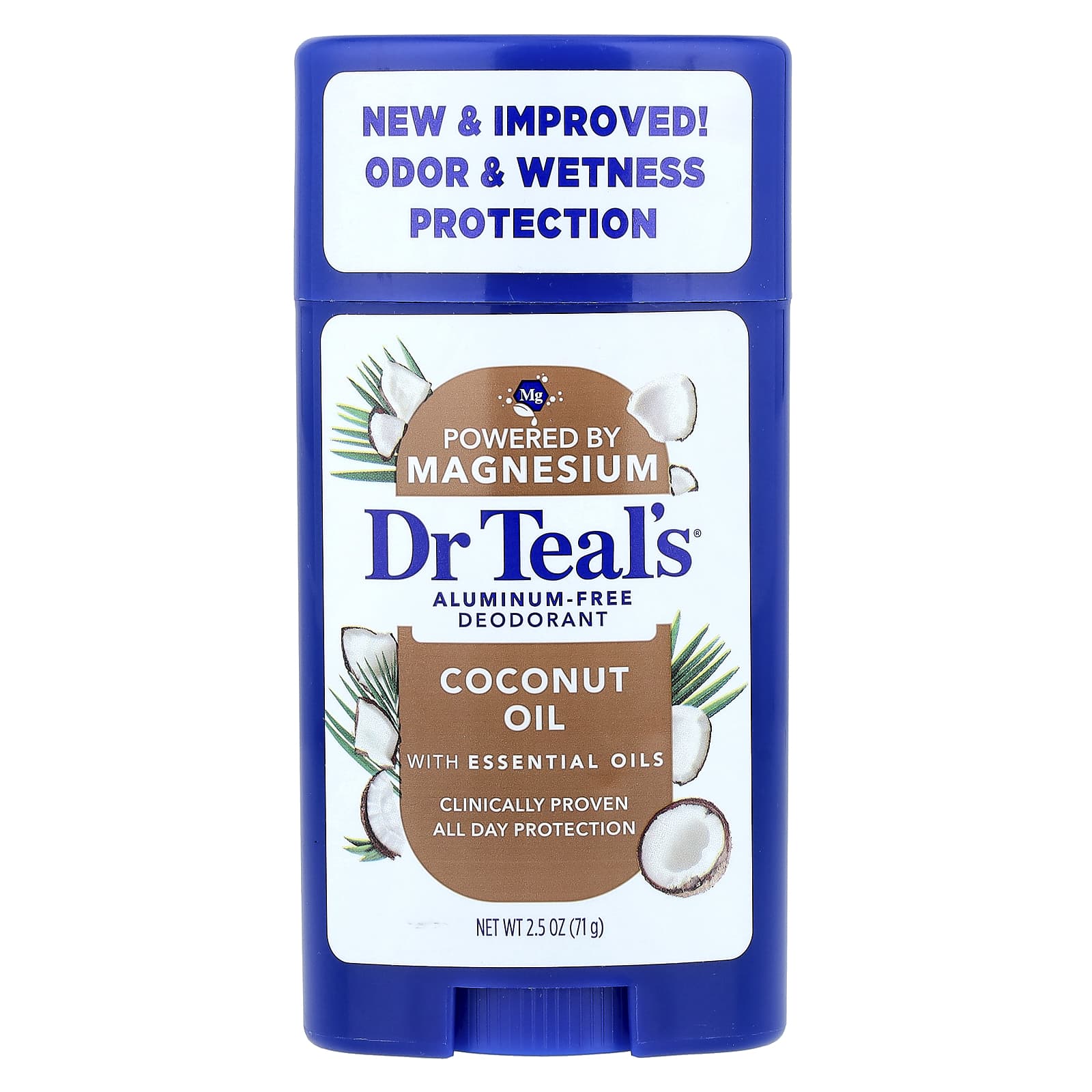 Дезодорант без алюминия, Coconut Oil, 2.5 oz (71 g)