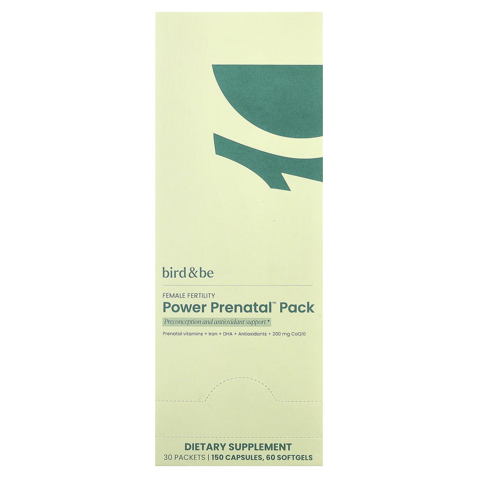 Bird&Be набор для фертильности Female Fertility Power Prenatal™, 30 пакетиков