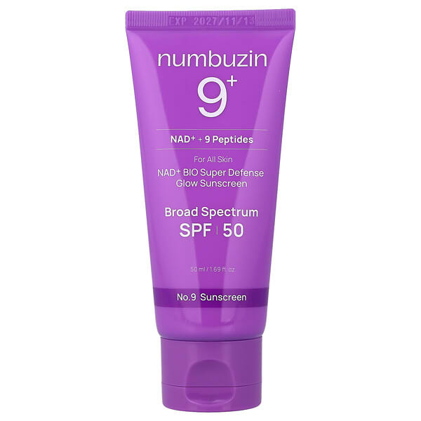 No.9 NAD+ Bio Super Defense Glow Sunscreen, For All Skin, SPF 50, 1.69 fl oz (50 ml)