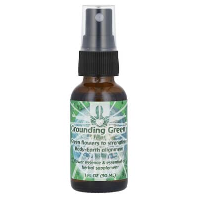Эссенция и эфирное масло для успокоения, Grounding Green, 1 fl oz (30 ml)