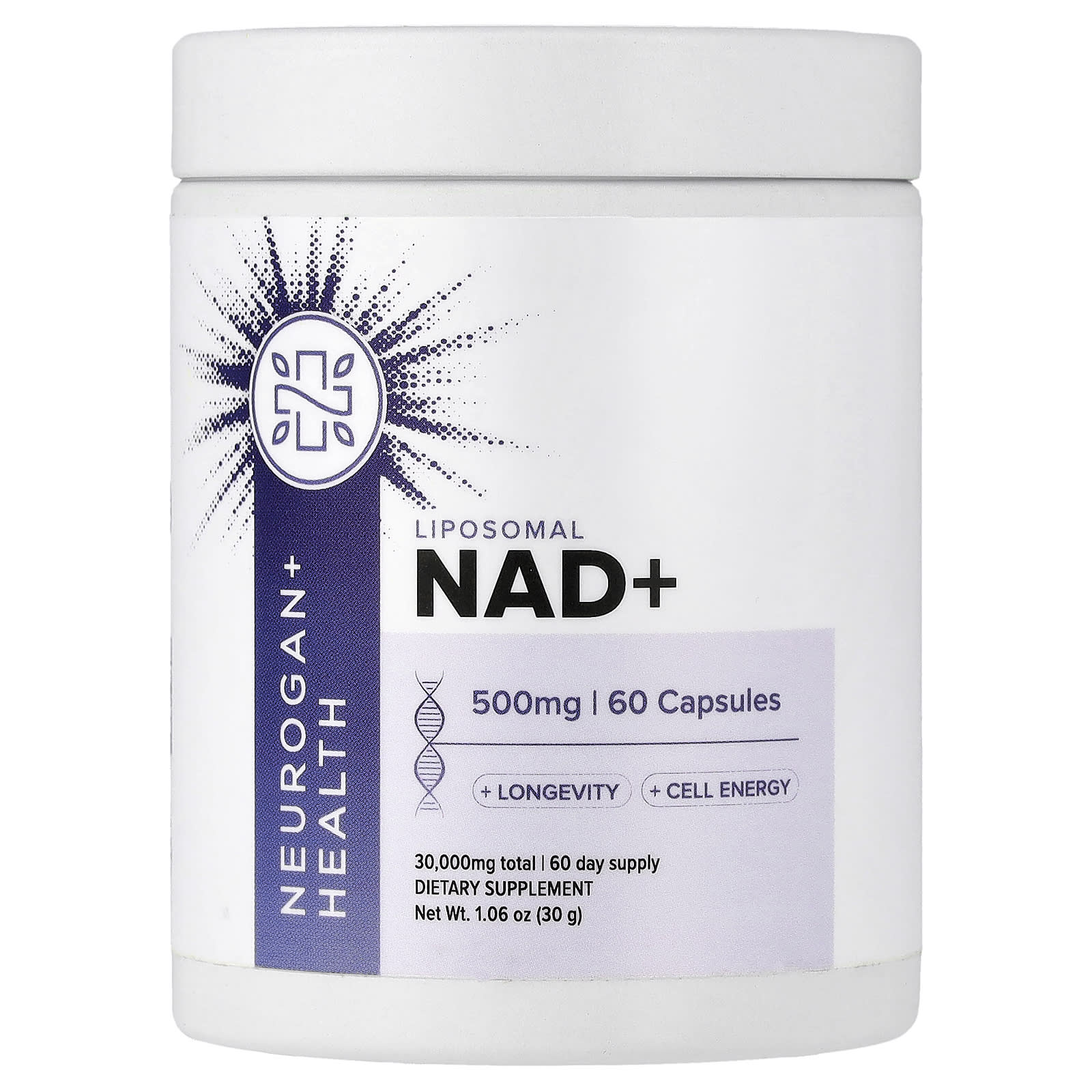 Liposomal NAD+, 500 mg, 60 Capsules