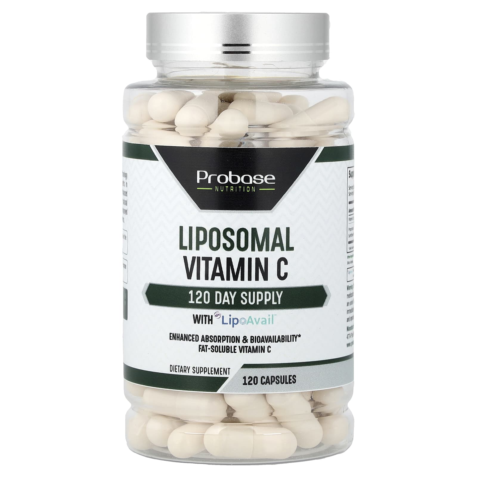 Витамин C Probase Nutrition Liposomal, 120 капсул