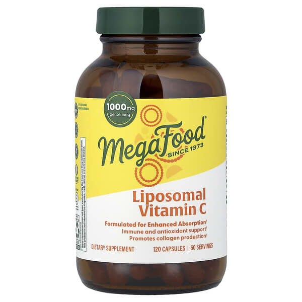 MegaFood липосомальный витамин C, 120 капсул (500 mg на капсулу)