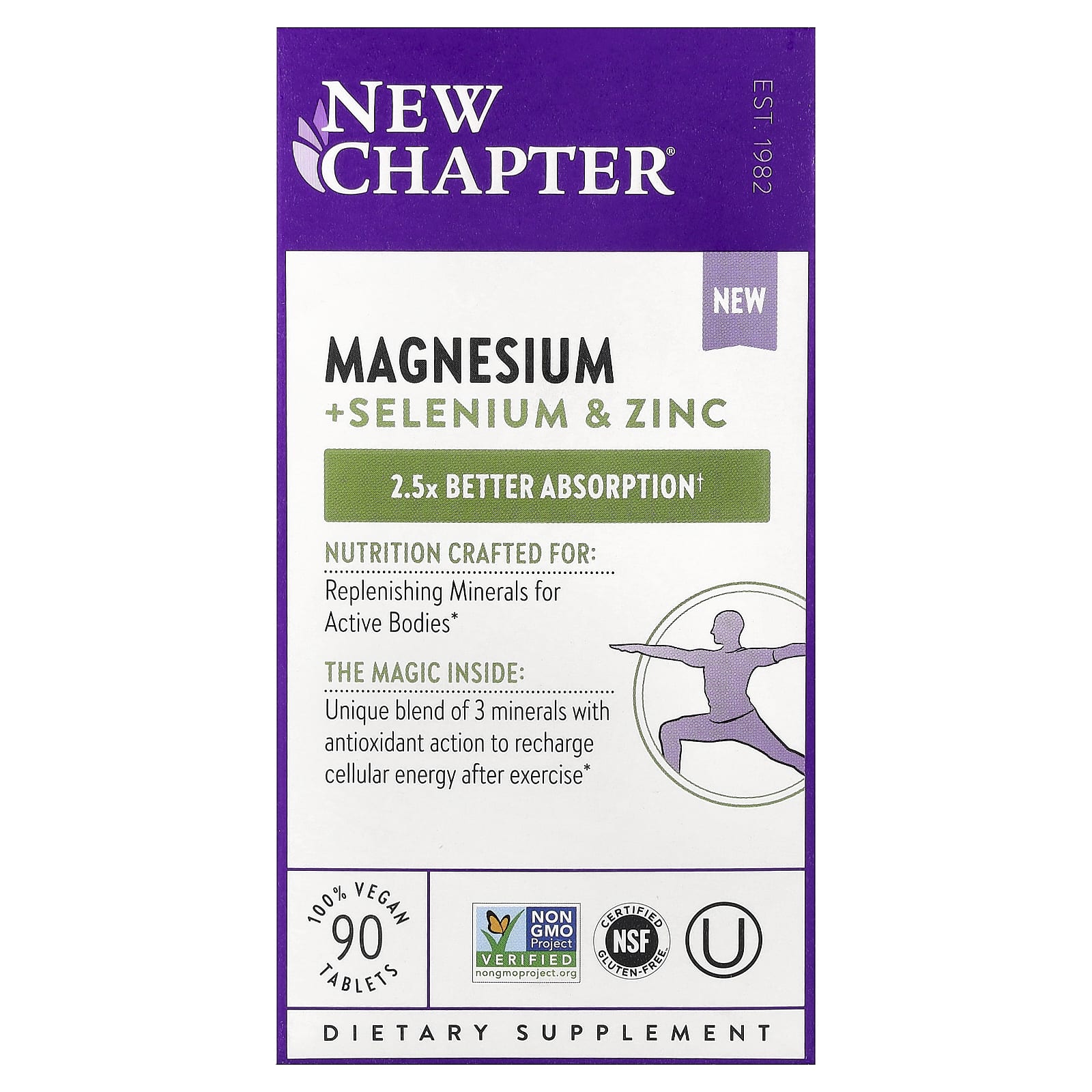 Magnesium + Selenium & Zinc, 90 Vegan Tablets