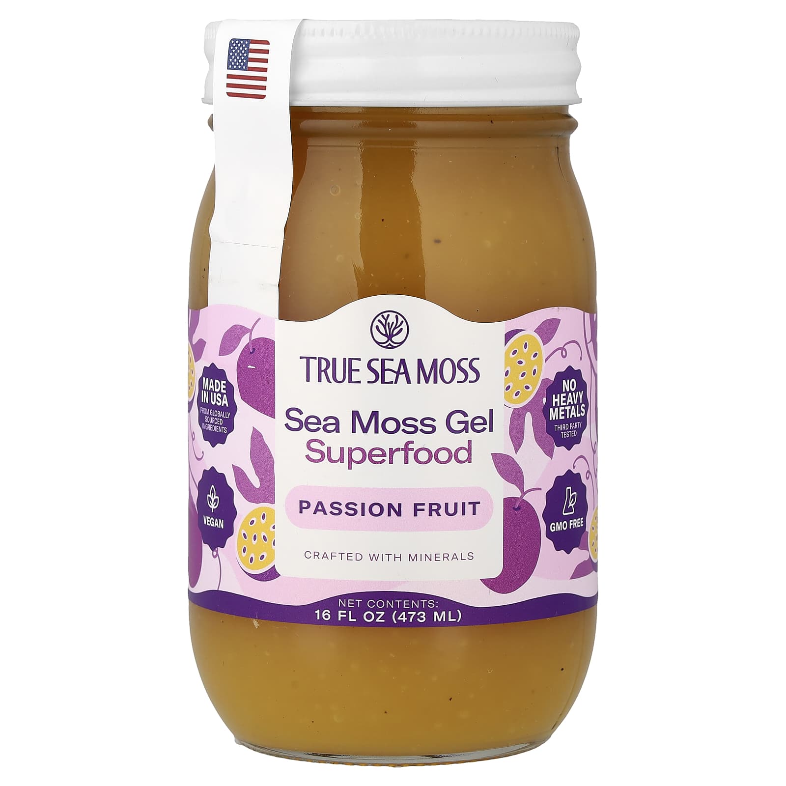 True Sea Moss гель из водорослей Sea Moss Passion Fruit 16 fl oz