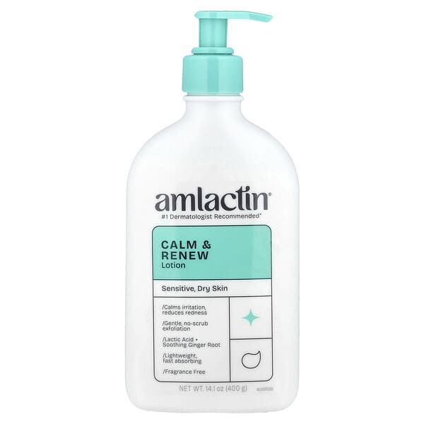 Calm & Renew Lotion, Sensitive, Dry Skin, Fragrance Free, 14.1 oz (400 g)