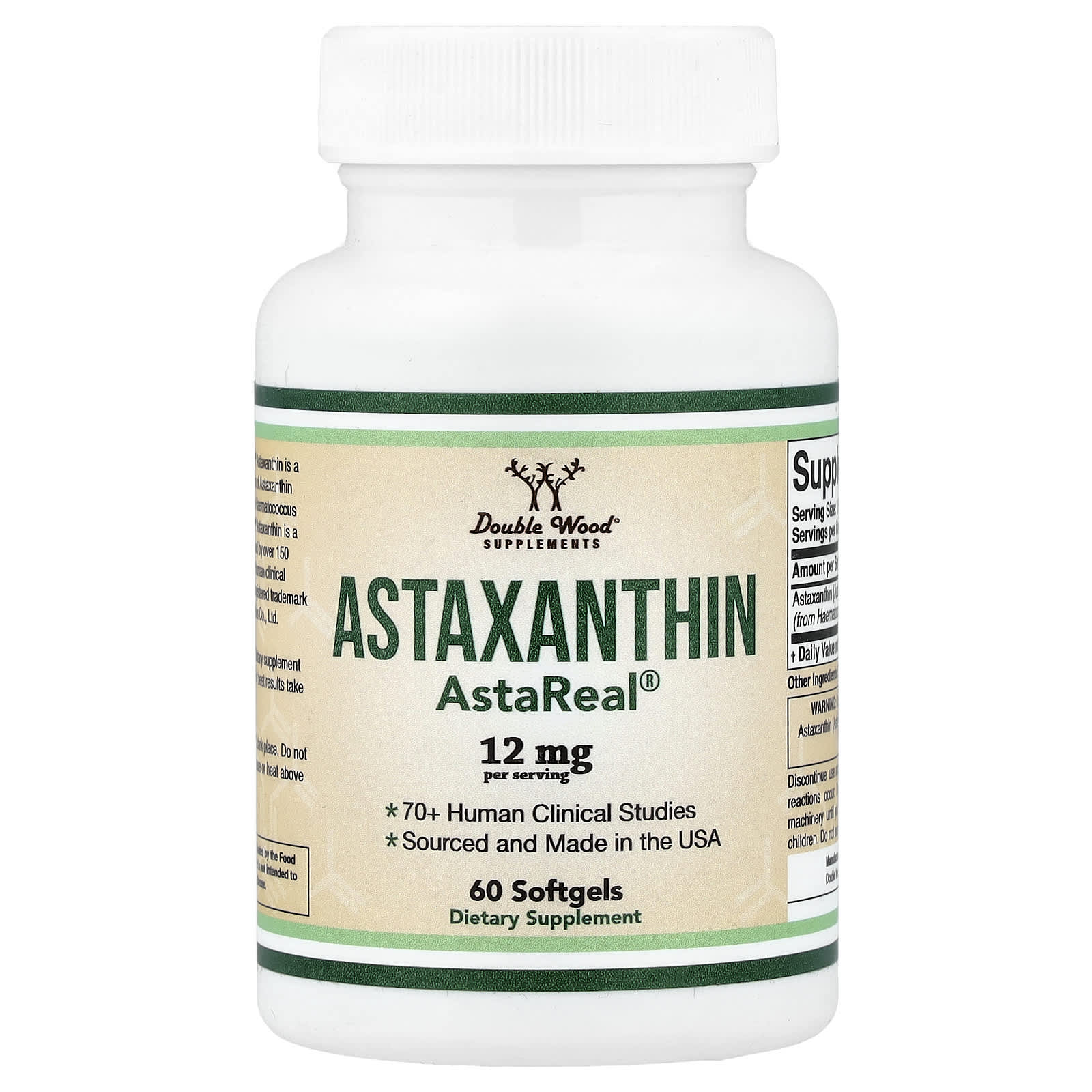 Астаксантин Astaxanthin AstaReal®, 12 mg, 60 Softgels