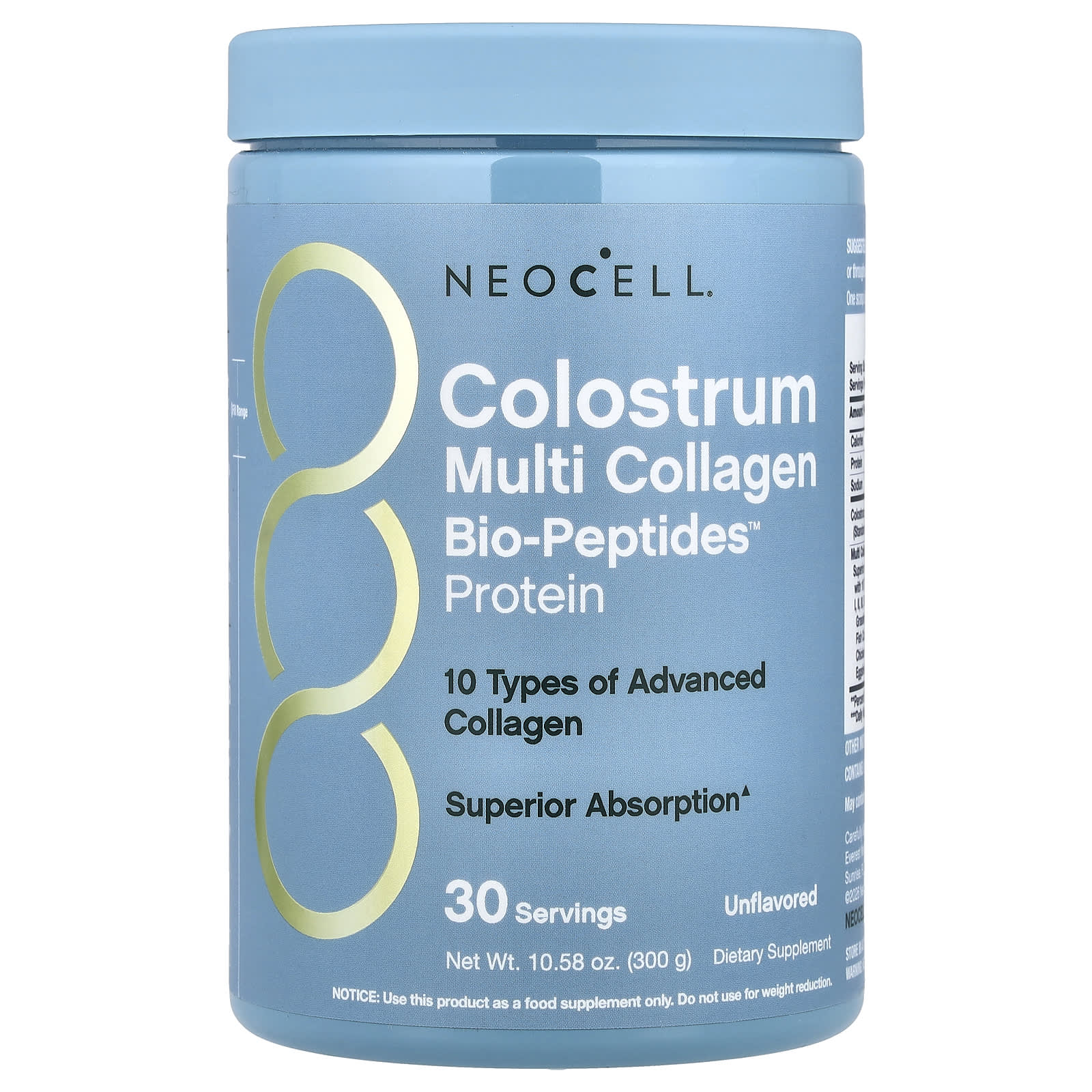 Мультиколлаген с молозивом, белок Bio-Peptides™, без вкуса, 10.58 oz (300 g)