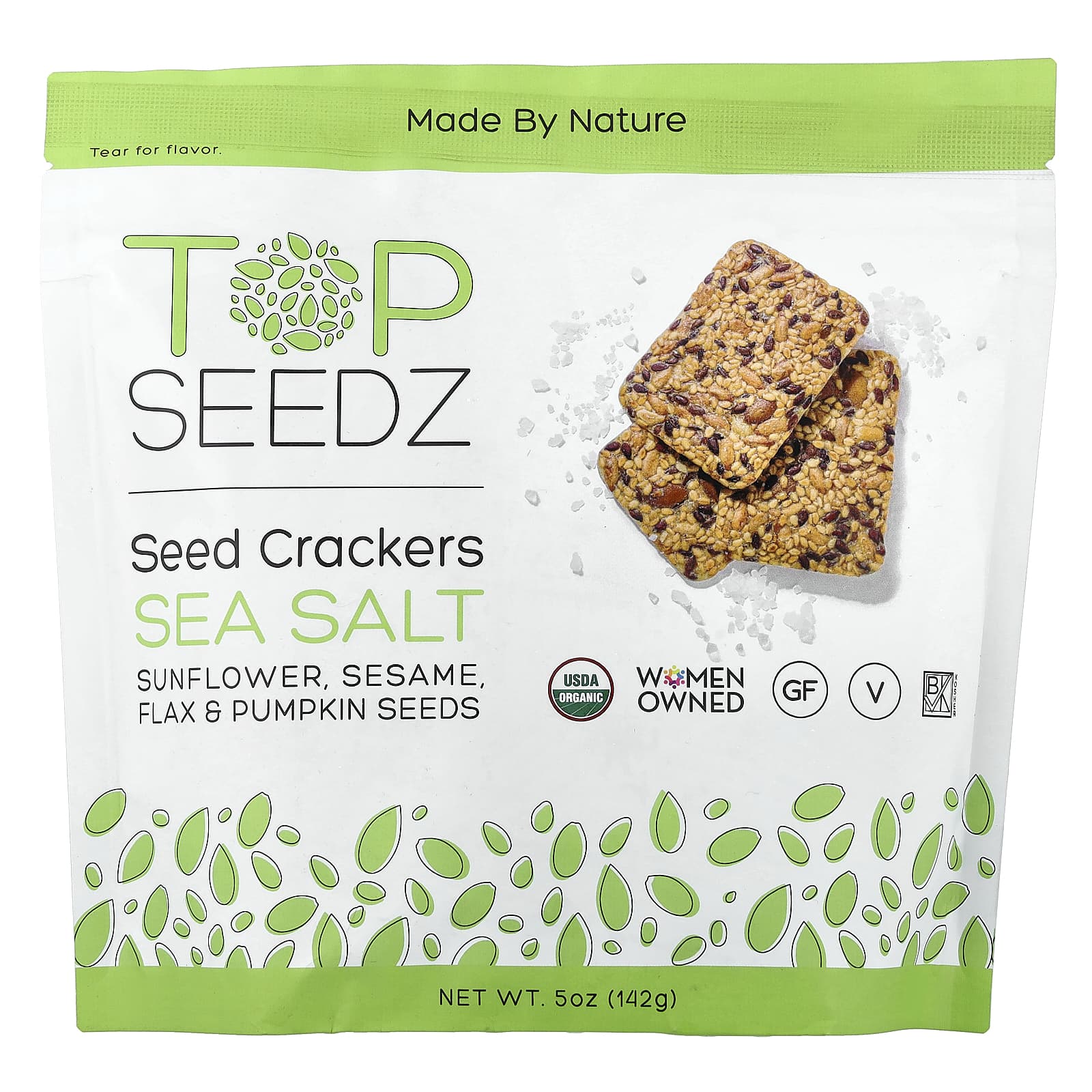 Seed Crackers, Sea Salt, 5 oz (142 g)