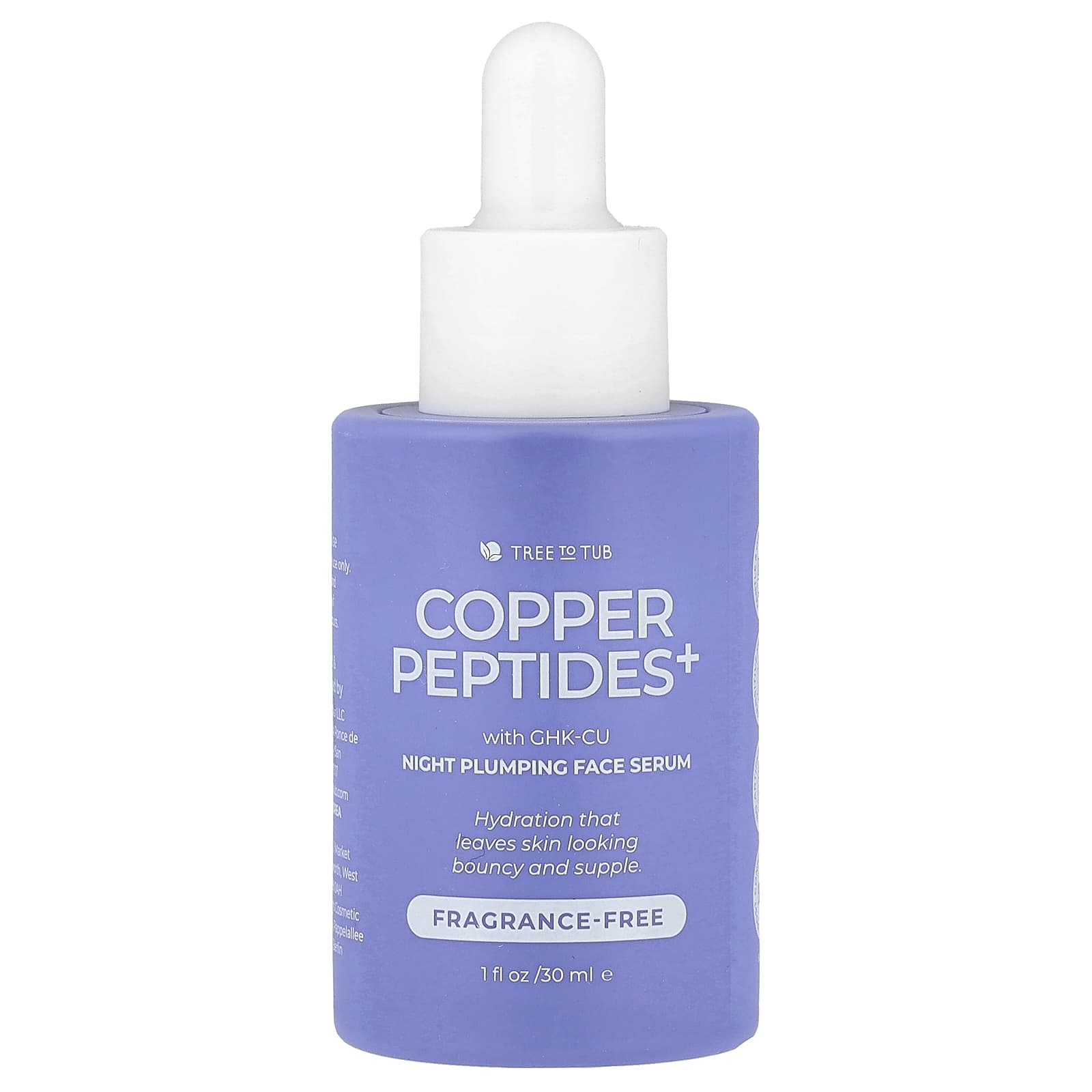 Copper Peptides+, ночная разглаживающая сыворотка для лица, без отдушек, 1 жидкая унция (30 мл)