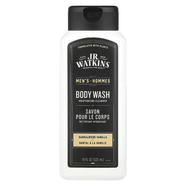 Men's Body Wash, Sandalwood Vanilla, 18 fl oz (532 ml)